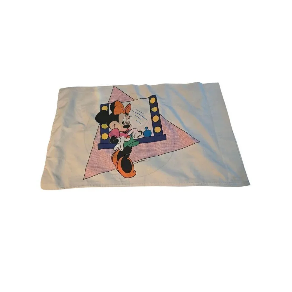Vintage Totally 80s Minnie Mouse Beauty Lipstick Makeup Pillowcase